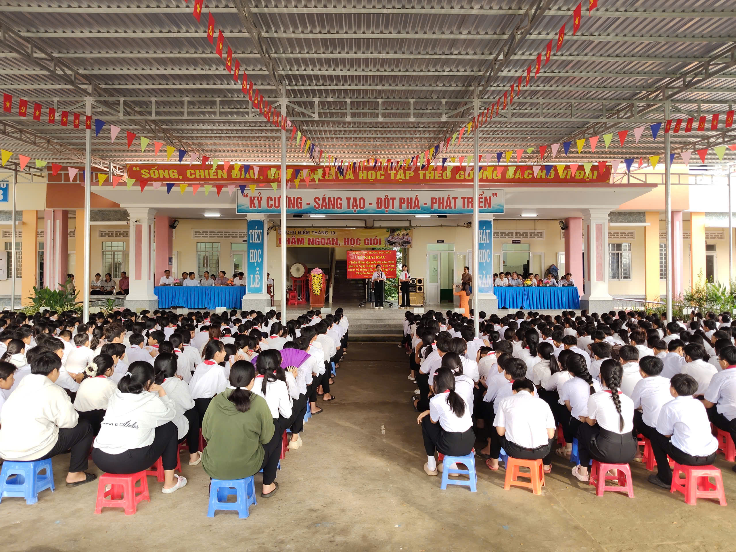 Trường Long Hòa: Khai mạc Tuần lễ hưởng ứng học tập suốt đời và Kỷ niệm ngày Khuyến học Việt Nam 02/10/2026