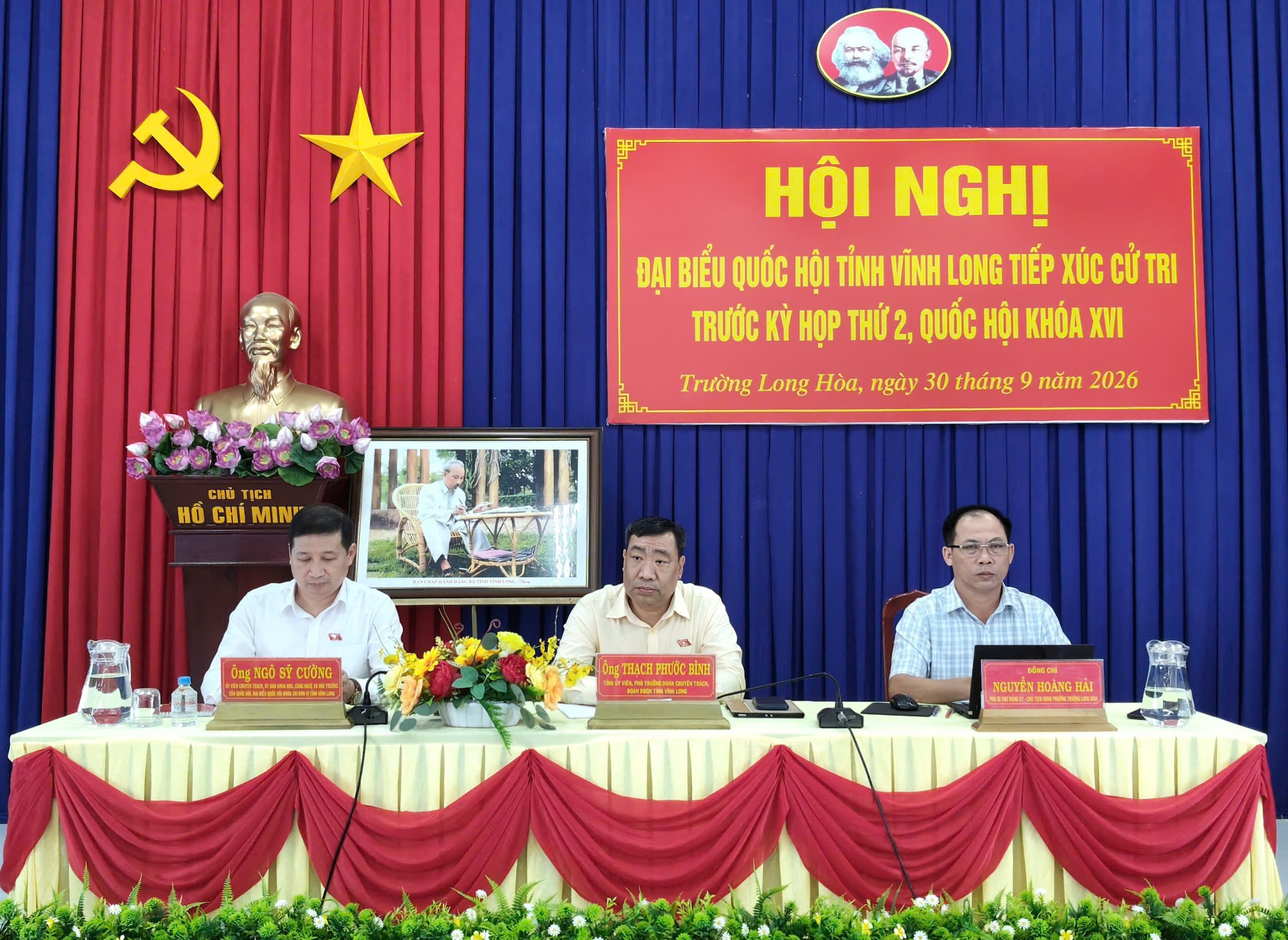Phường Trường Long Hòa: Hội nghị tiếp xúc cử tri trước Kỳ họp thứ 2, Quốc hội khóa XVI của Đoàn đại biểu Quốc hội tỉnh Vĩnh Long